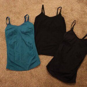Set of Black and Teal Nursing camisoles